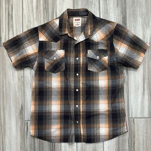 Levi's Black and Orange Casual Button Down Shirt